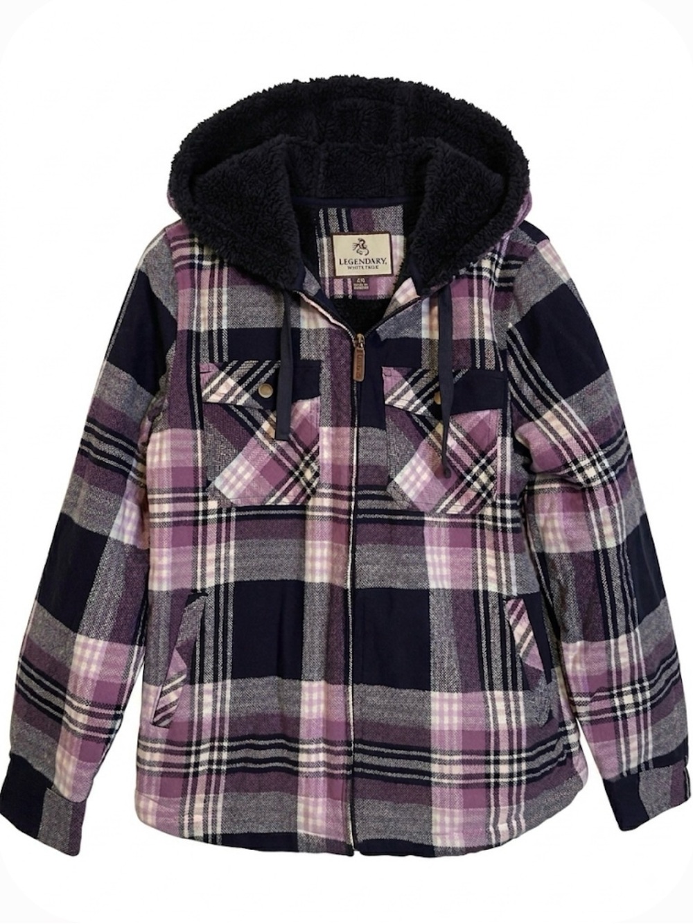 LEGENDARY WHITETAILS Woodland Berber Shirt Jacket Woman’s M Purple Rain
